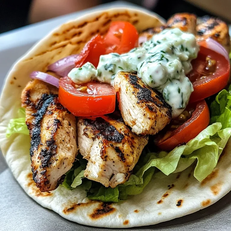 Chicken Pita Gyros with Tzatziki