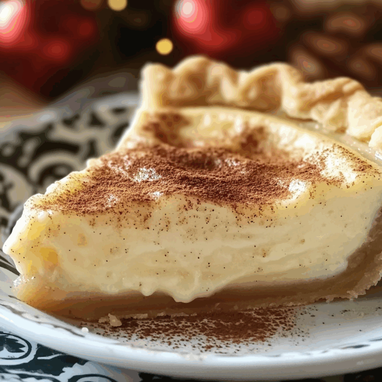 Christmas Eve Cinnamon-Vanilla Creamy Custard Pie Recipe – Festive & Delicious