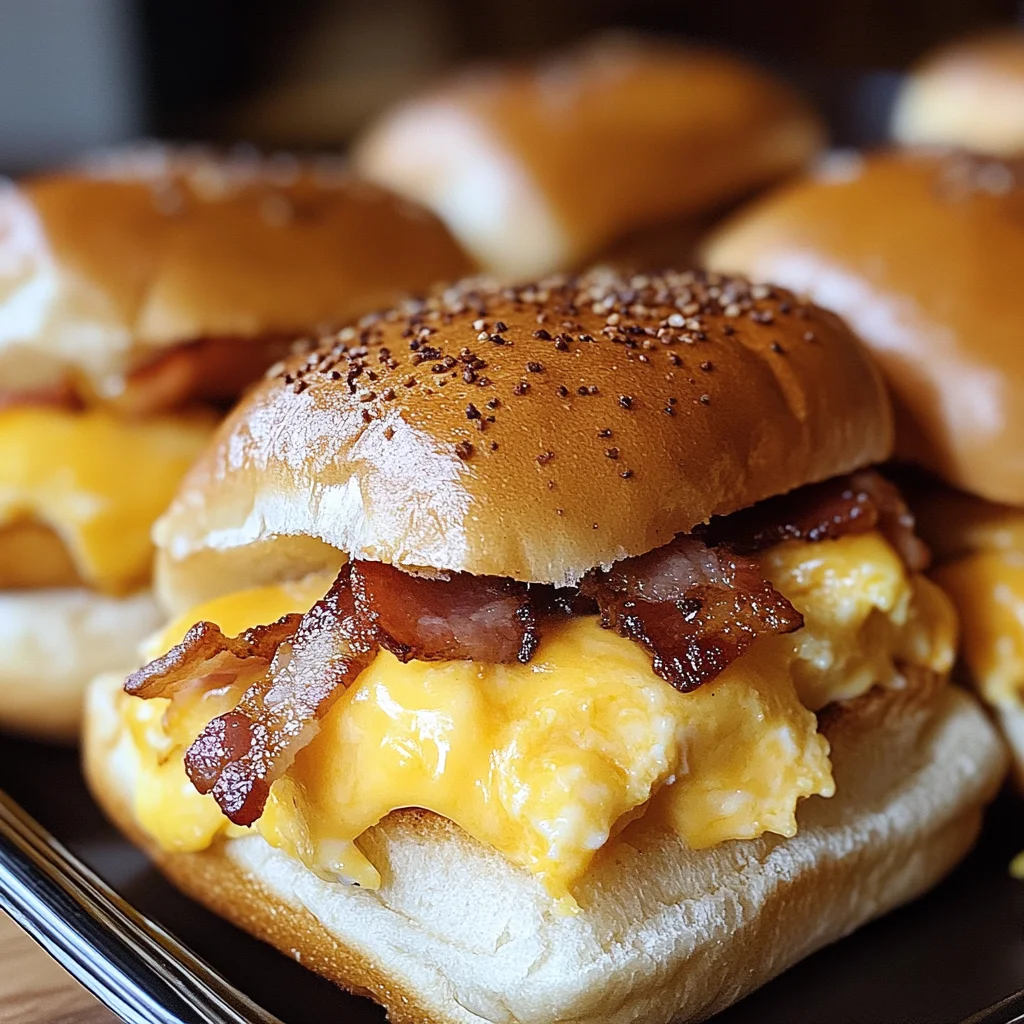 Crack Breakfast Sliders (Turkey Bacon Egg & Cheese)