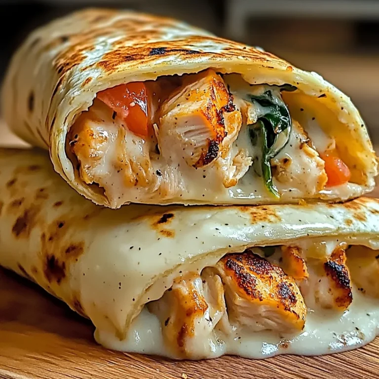 Creamy Chicken Spinach Wraps