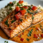 Creamy Roasted Red Pepper Salmon Recipe - Delicious & Easy