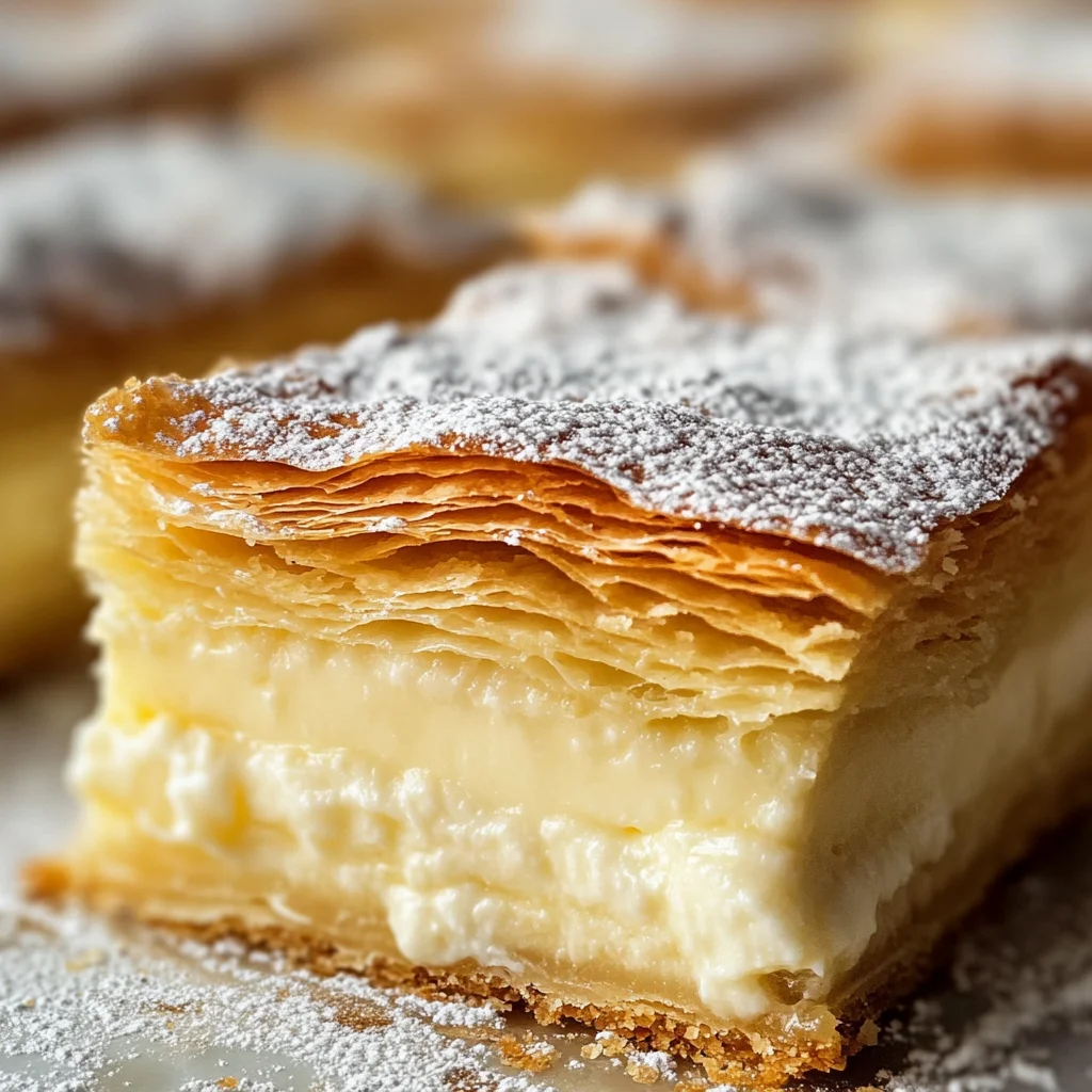 Creamy Vanilla Slice with Flaky Puff Pastry