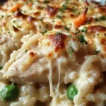 Dump-and-Bake Chicken Alfredo Rice Casserole Recipe
