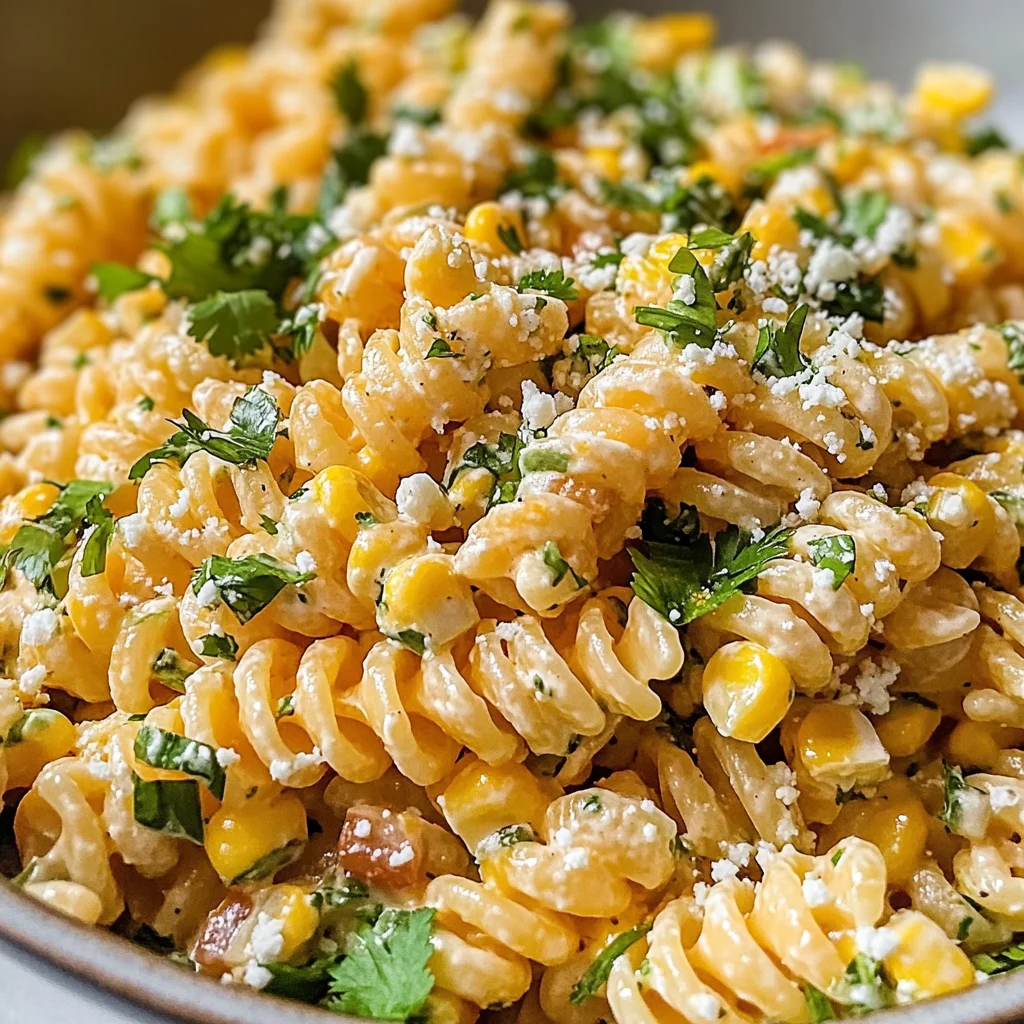 Easy Mexican Street Corn Pasta Salad