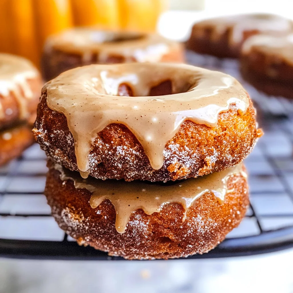 Gluten and Dairy Free Pumpkin Donuts with Maple Glaze