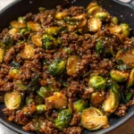 Ground Beef and Brussels Sprouts