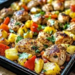 Hawaiian Chicken Sheet Pan Dinner
