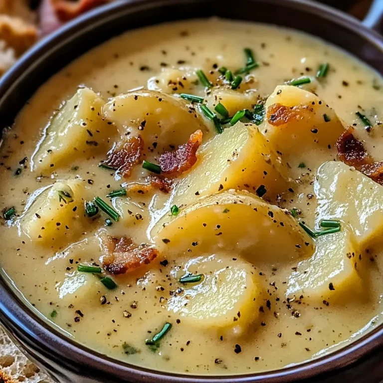 Hearty Cheddar Garlic Herb Potato Soup Recipe