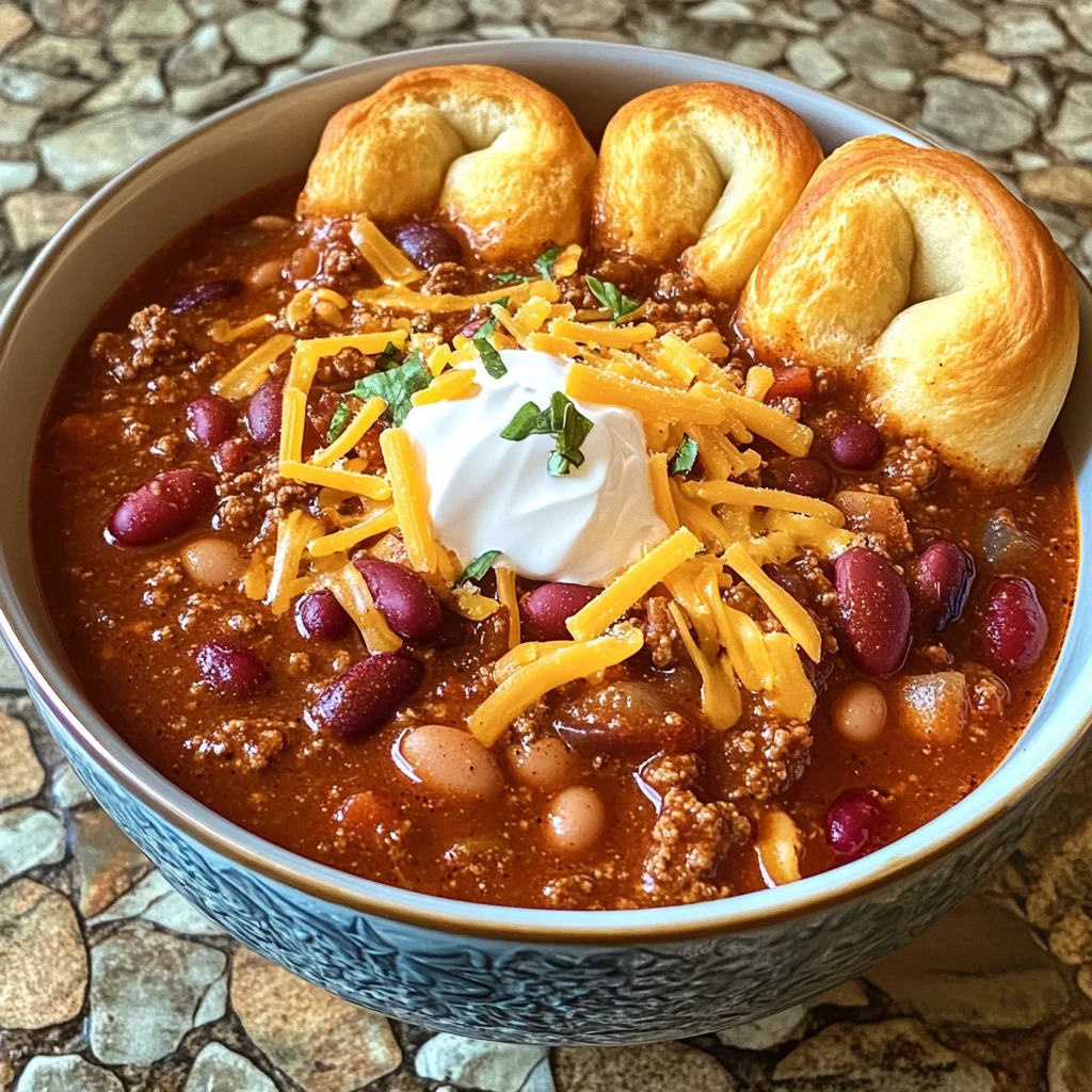 Hillbilly Chili and Cinnamon Rolls