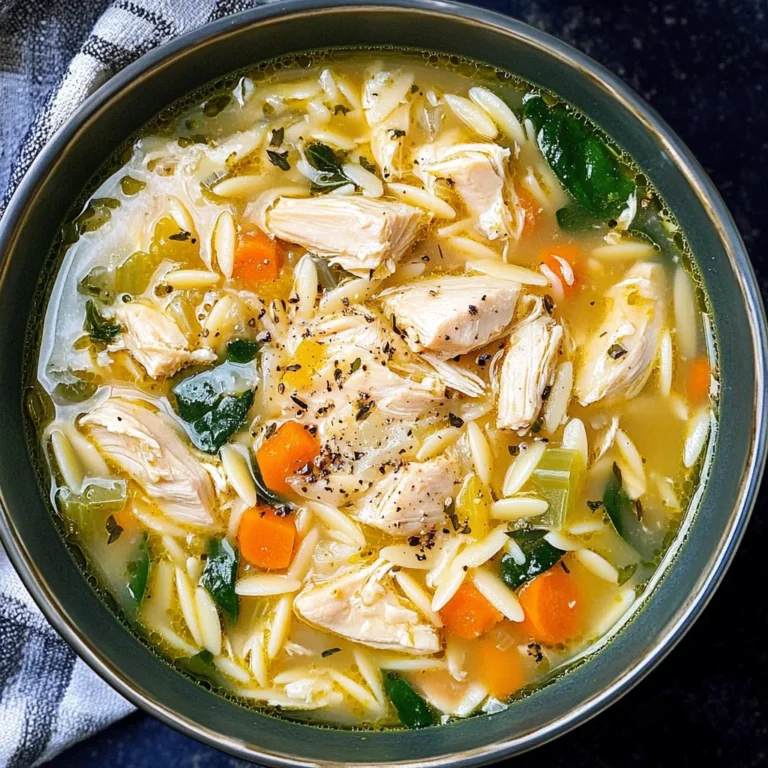Lemon Chicken Orzo Soup