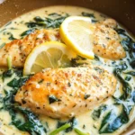 Lemon Parmesan Spinach Chicken