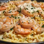 One Pan Parmesan Orzo with Shrimp