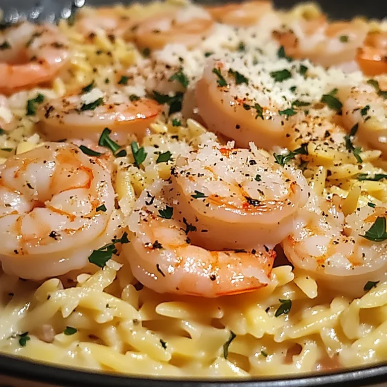 One Pan Parmesan Orzo with Shrimp