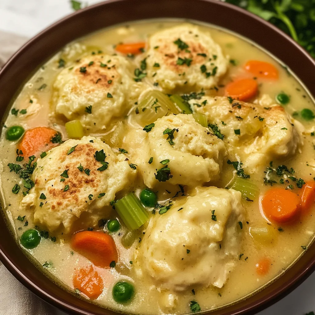One Pot Chicken Dumpling Soup (with refrigerated biscuit dough!)