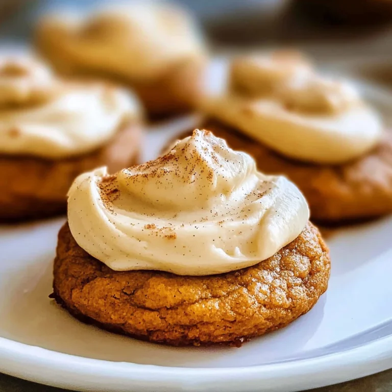 Pumpkin Cookies with Cream Cheese Frosting