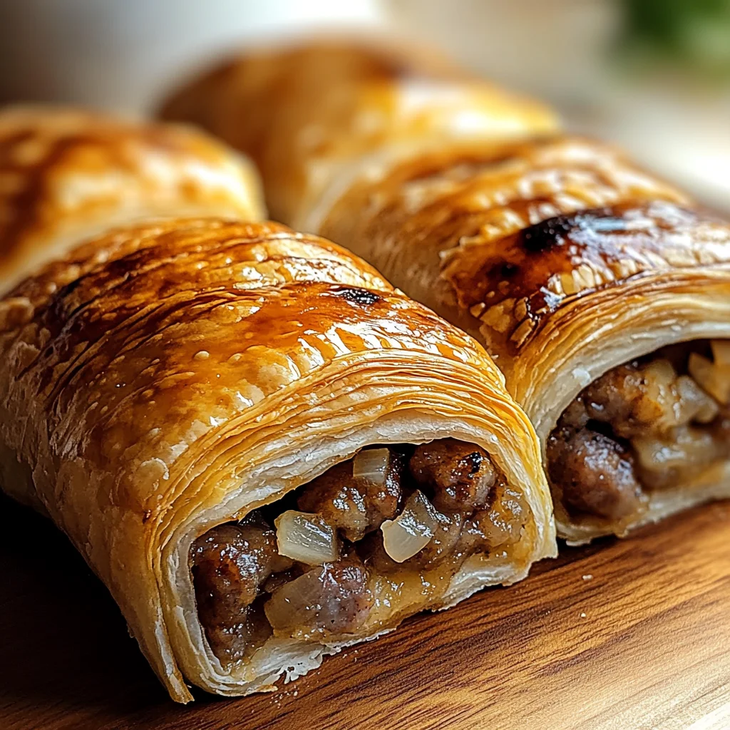Savory French Onion Sausage Rolls