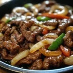 Sizzling Chinese Pepper Steak with Onions