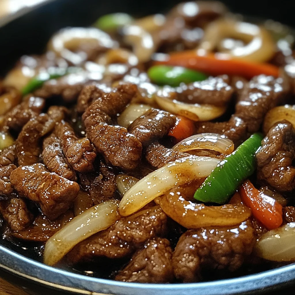 Sizzling Chinese Pepper Steak with Onions