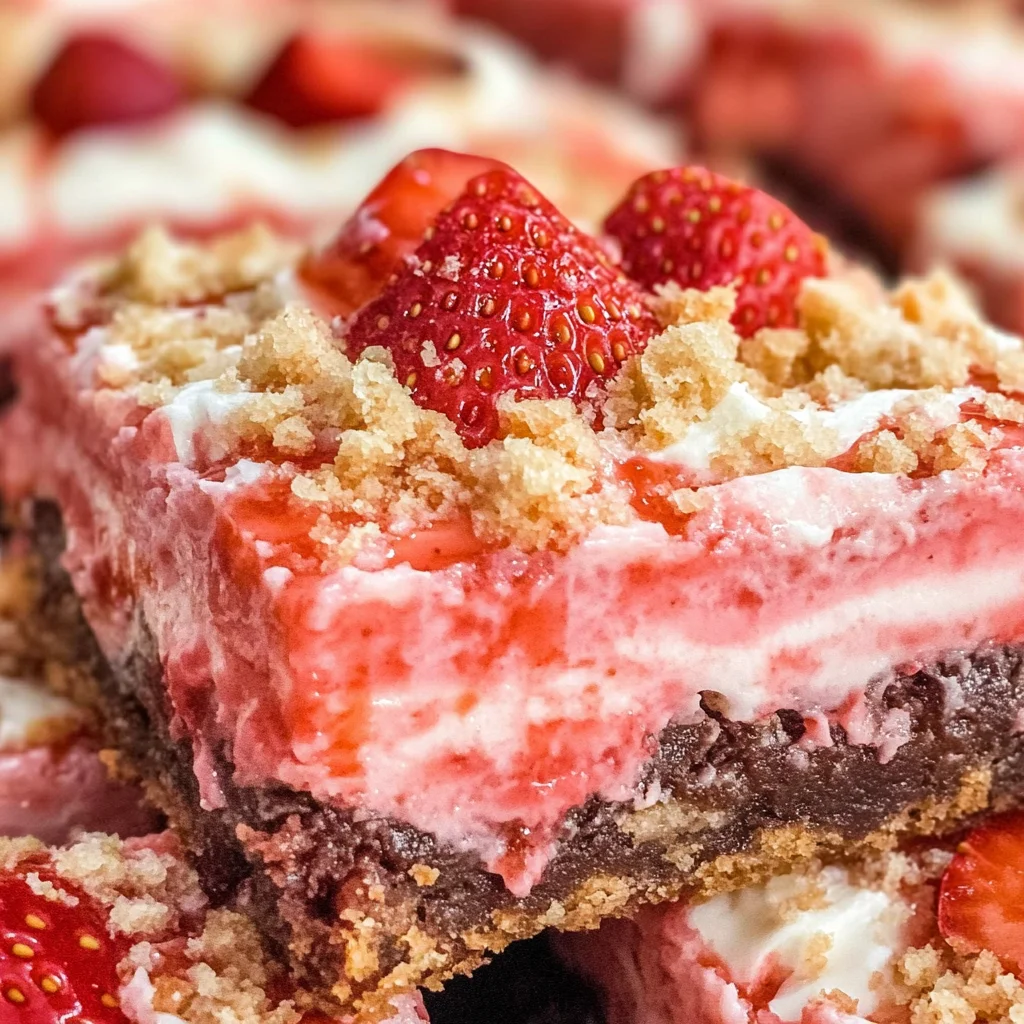 Strawberry Crunch Brownies