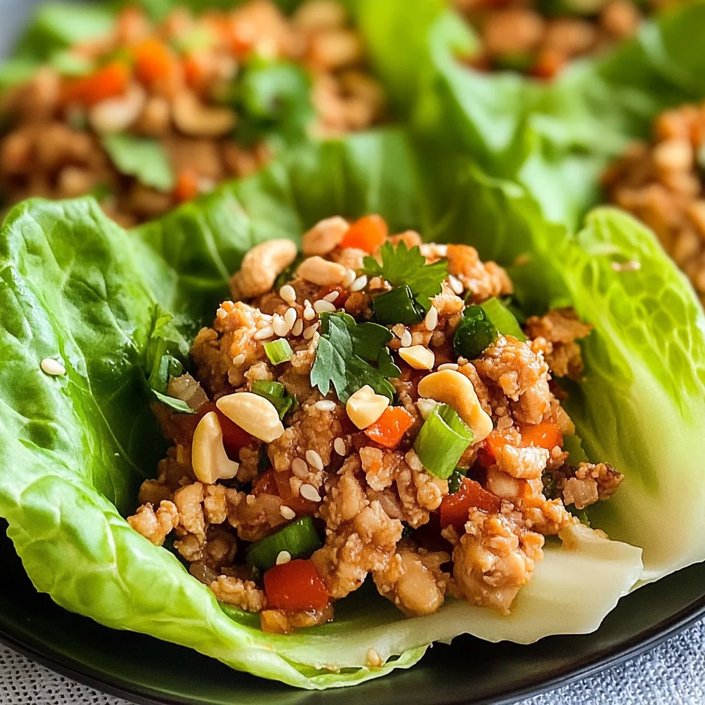 Thai Chicken Lettuce Wraps