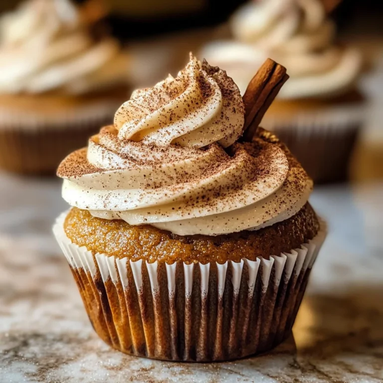 Vanilla Chai Pumpkin Latte Cupcakes with Cinnamon Brown Sugar Frosting