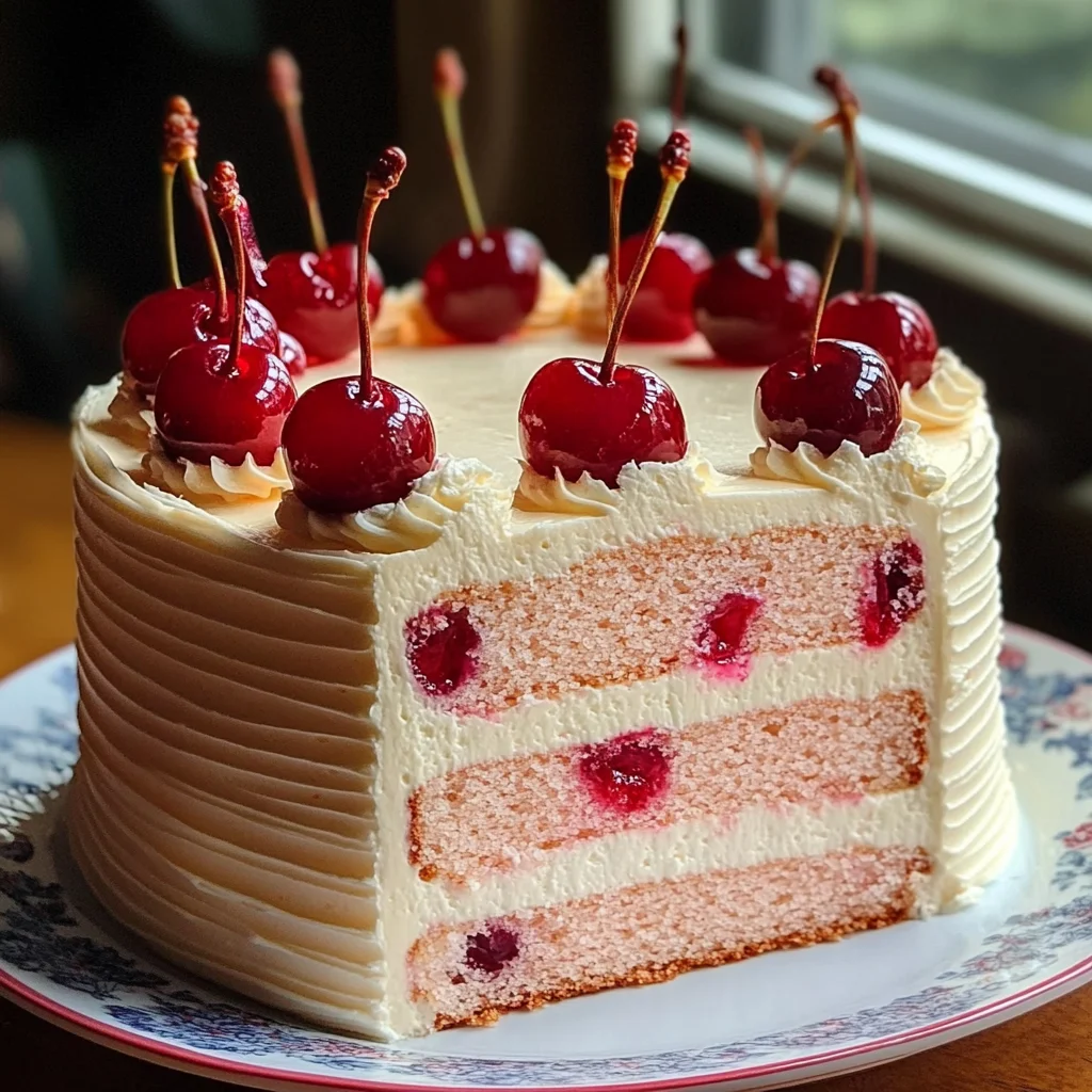 Vintage Maraschino Cherry Cake