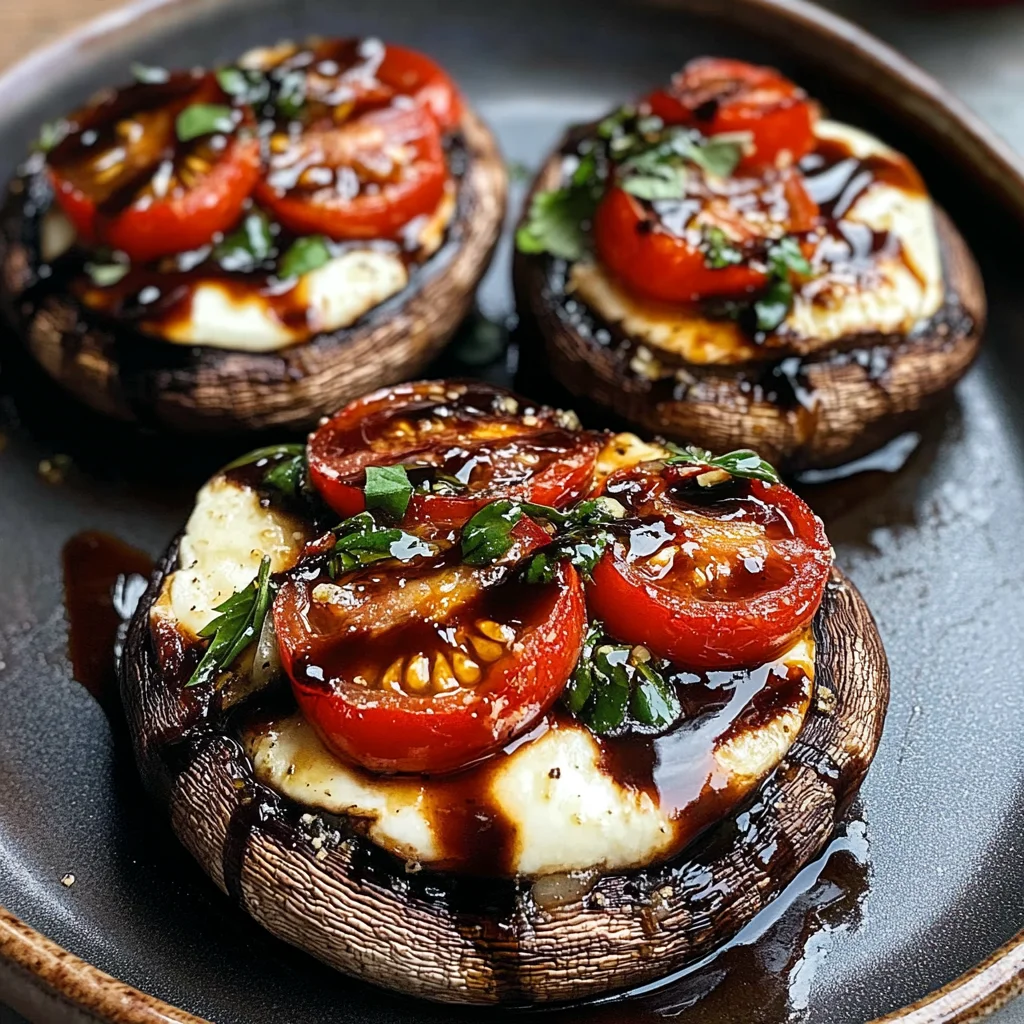 Caprese Stuffed Portobello Mushrooms