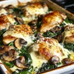 Chicken, Spinach, and Mushroom Low Carb Oven Dish