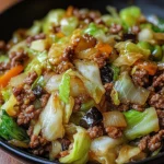 Chinese Ground Beef and Cabbage Stir-Fry