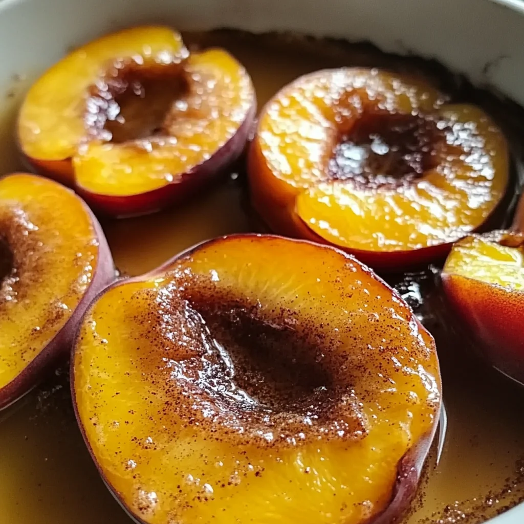 Cinnamon Sugar Baked Peaches
