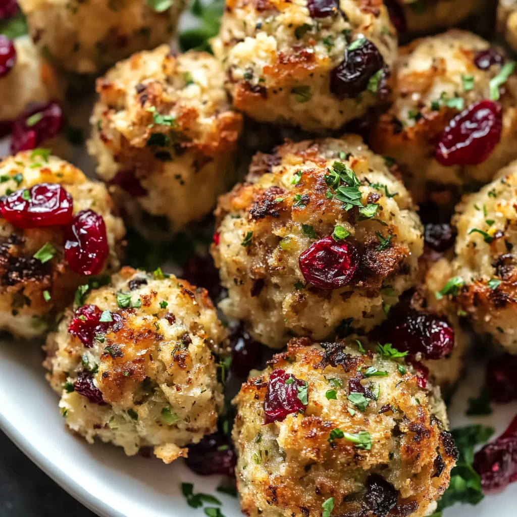 Cranberry & Turkey Stuffing Balls
