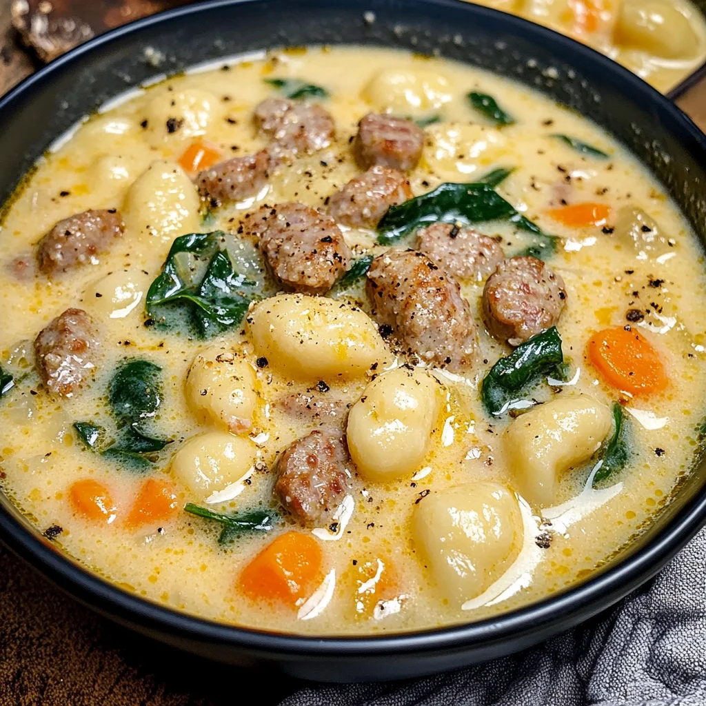 Creamy Sausage Gnocchi Soup