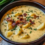 Hearty Cheddar Garlic Herb Potato Soup Recipe