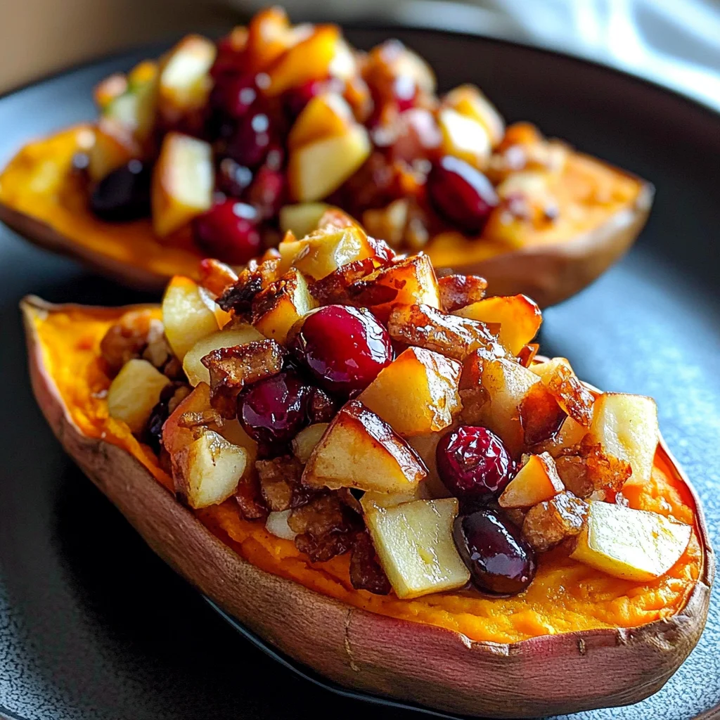 Indulge in Cranberry Apple Twice-Baked Sweet Potatoes This Fall!