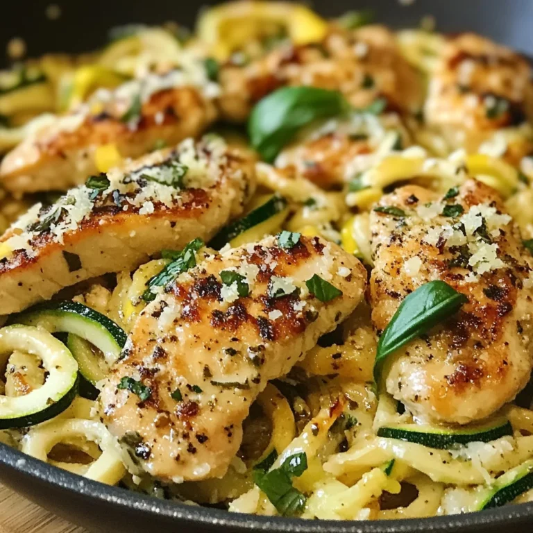 Lemon Garlic Chicken Zoodles