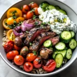 Mediterranean Steak Bowl with Tzatziki