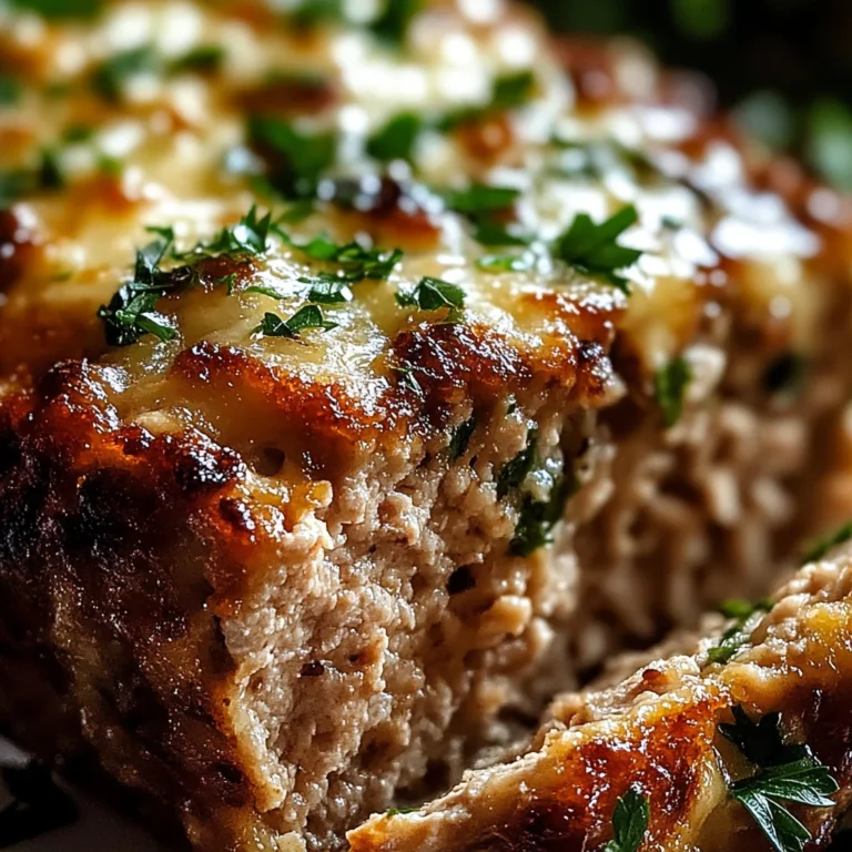Melt-in-Your-Mouth Garlic Parmesan Chicken Meatloaf
