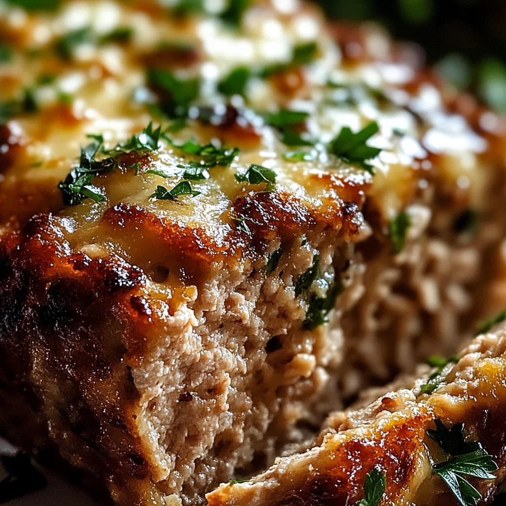 Melt-in-Your-Mouth Garlic Parmesan Chicken Meatloaf