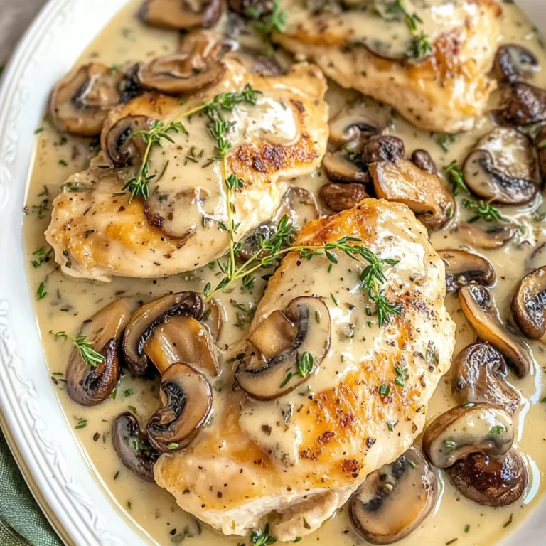 Mushroom Asiago Chicken