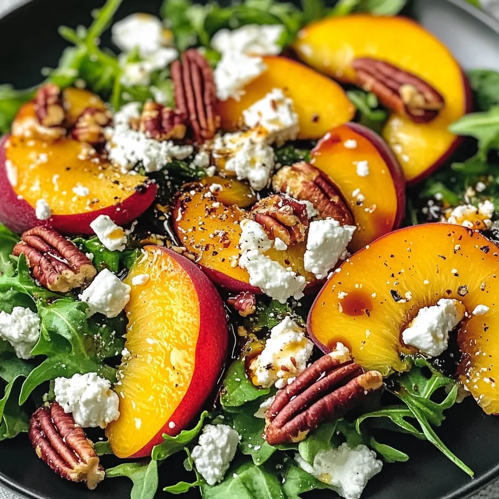 Simple Peach Feta Salad