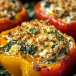 Spinach Ricotta Stuffed Peppers