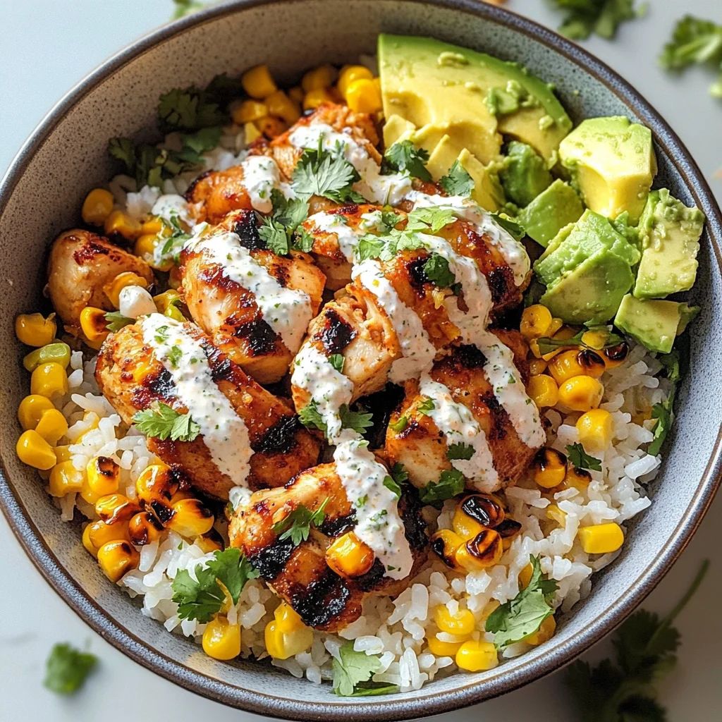 Street Corn Chicken Rice Bowl