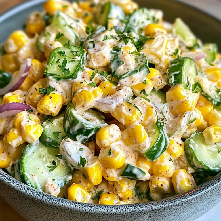 Street Corn Creamy Cucumber Salad