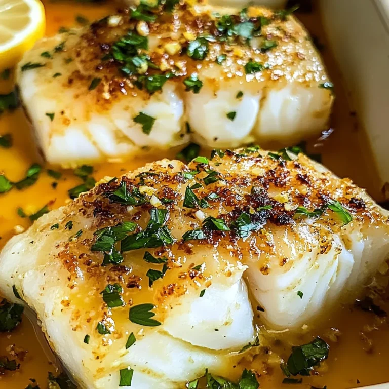 Baked Cod Recipe with Lemon and Garlic