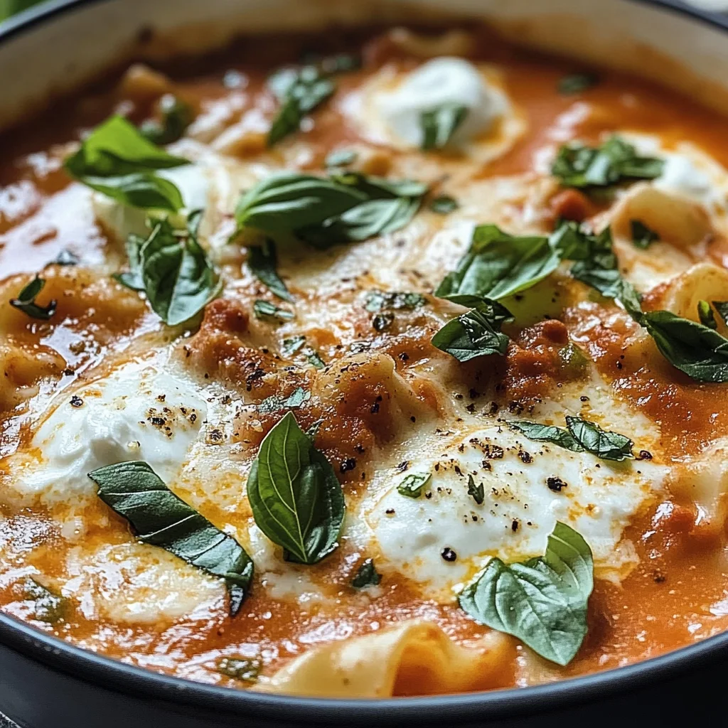Easy Creamy Lasagna Soup