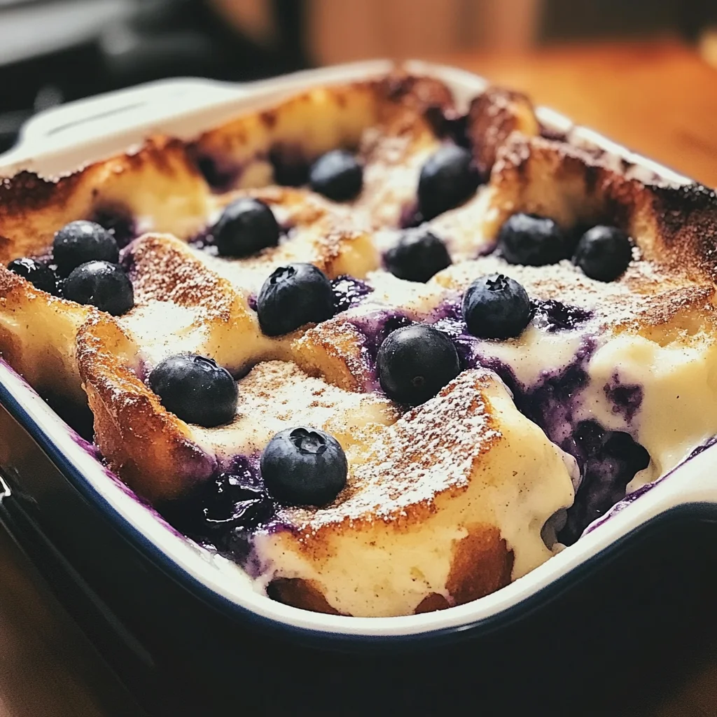 Overnight Blueberry French Toast Casserole