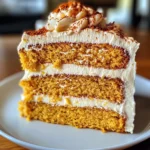 Pumpkin Spice Gooey Cake with Cream Cheese Frosting