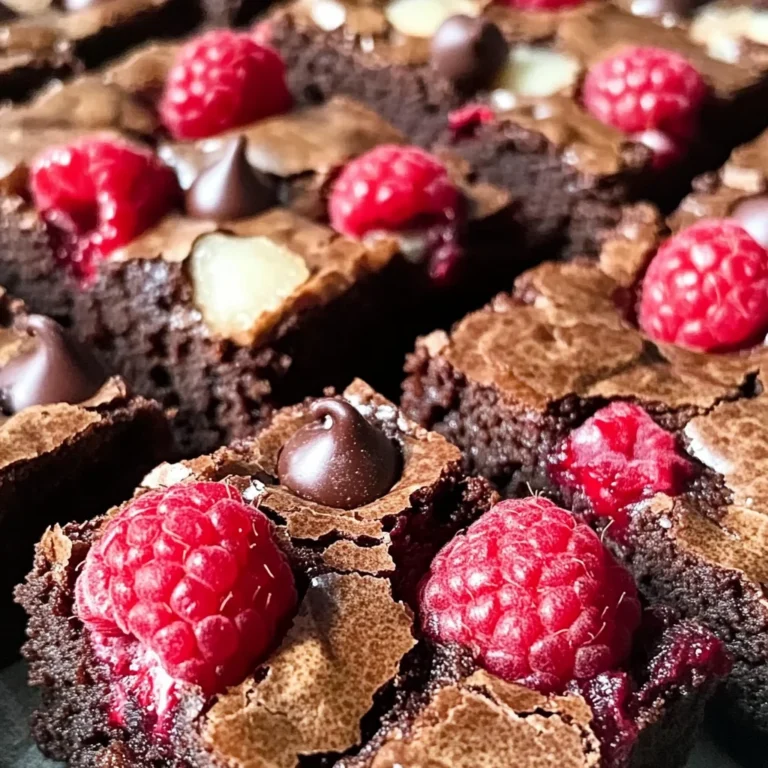 Triple Chocolate Raspberry Brownies